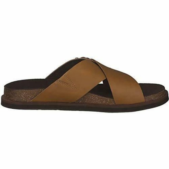 TIMBERLAND MEN'S AMALFI VIBES CROSS SLIDE SHOE WHEAT LEATHER A2B5T - Picture 7 of 8